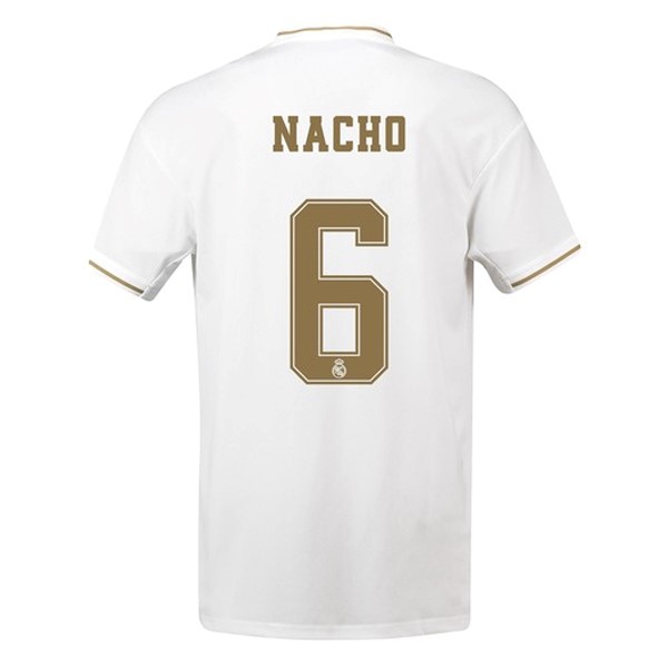 Trikot Real Madrid NO.6 Nacho Heim 2019-20 Weiß Fussballtrikots Günstig